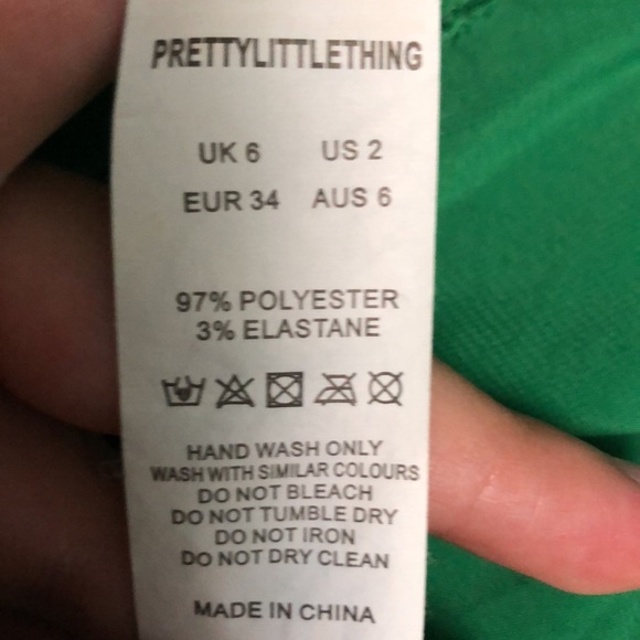 PLT Green Chiffon Ruffle Detail Strappy Crop Top - Picture 8 of 8